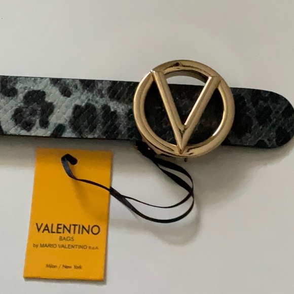 Valentino Accessories - Valentino NEW Animalizer Black/Gray Belt GHW Size S Have Matching Bag